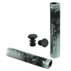 Grit Handlebar Grips 160mm Black / Metalic Silver