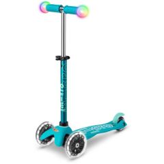 קורקינט 3 גלגלי LED עם ידיות מאירות Mini Micro Deluxe Magic מנטה