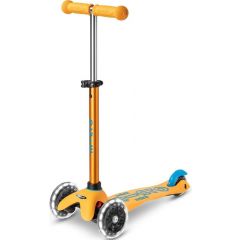 קורקינט 3 גלגלים לילדים Mini Micro Deluxe לד אפרסק