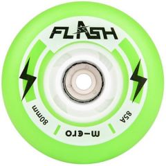 גלגלים סט של 4 MICRO FLASH WHEELS 76MM 85A GREEN