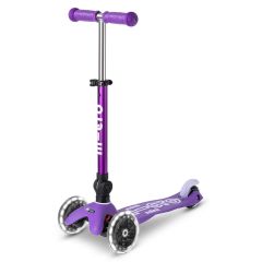 קורקינט 3 גלגלים לילדים Mini Micro Deluxe לד מתקפל סגול