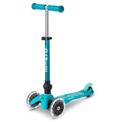 קורקינט 3 גלגלים לילדים Mini Micro Deluxe לד מתקפל אקווה